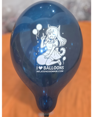 25 Stück 14 Zoll Cattex Kristallballons „Ich liebe Ballons“