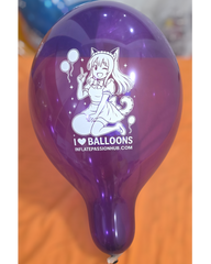 25 Stück 14 Zoll Cattex Kristallballons „Ich liebe Ballons“