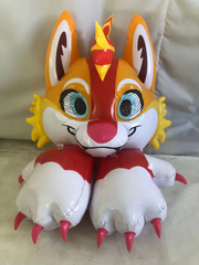 Set Inflatable tiger fox Costume furry fandom